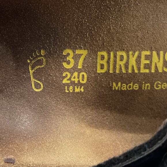 Birkenstock Mayari Sandals Womens Size 37 US 6-6.5 Black Patent Leather Toe Loop - Picture 9 of 9